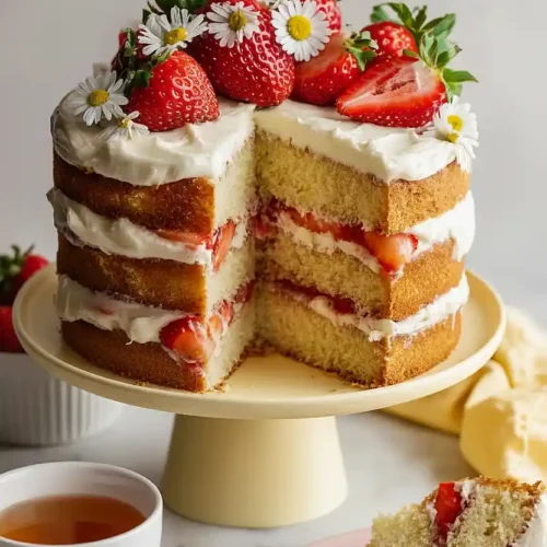 Mouthwatering Strawberry Naked Cake