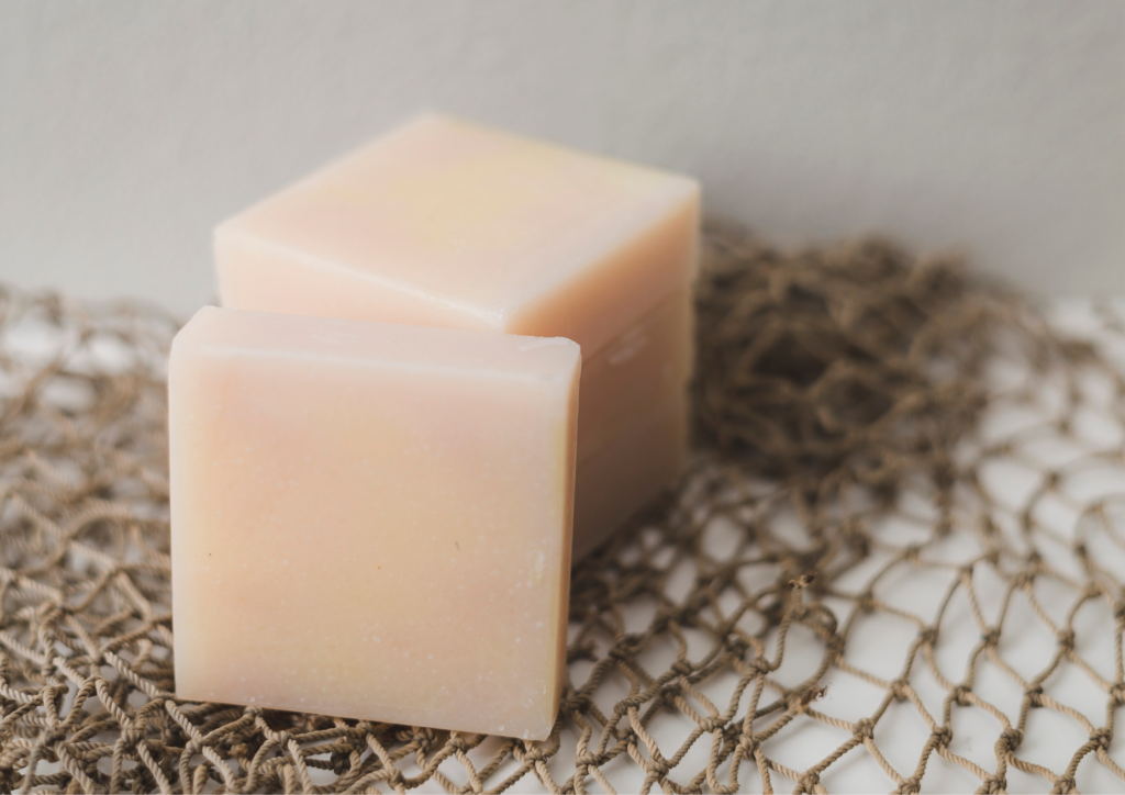 hanging soap bar in the garden