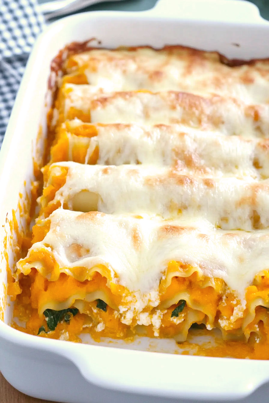 butternut squash lasagna roll ups