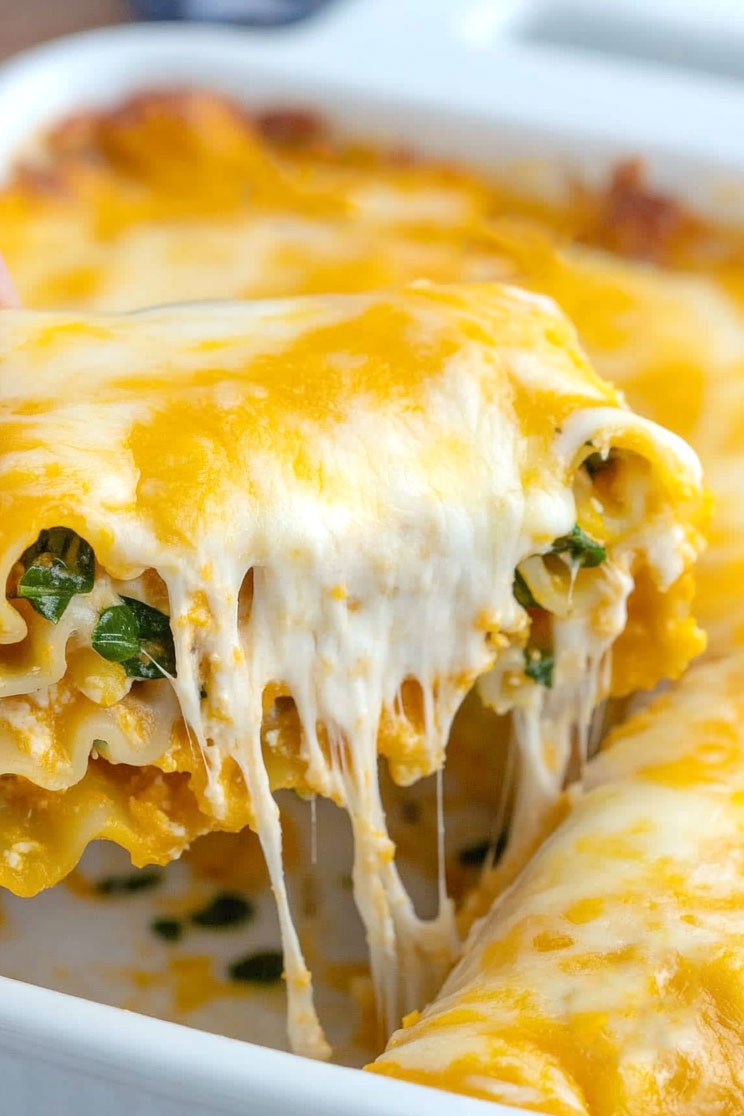 butternut squash lasagna roll ups