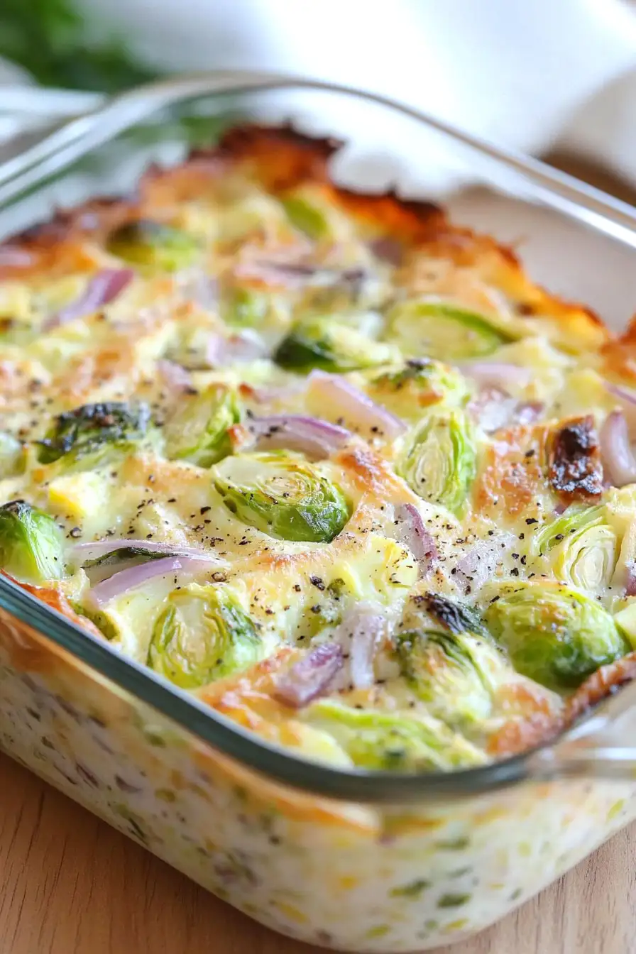 Easy Brussel Sprout Egg Bake