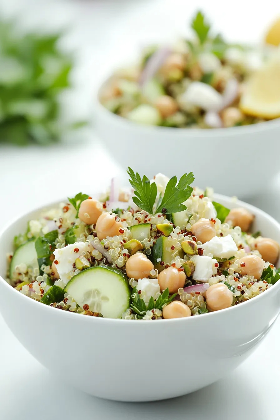 Tasty Chickpea Cucumber Feta Salad