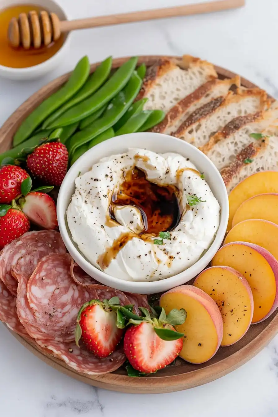 Juicy Burrata Charcuterie Board