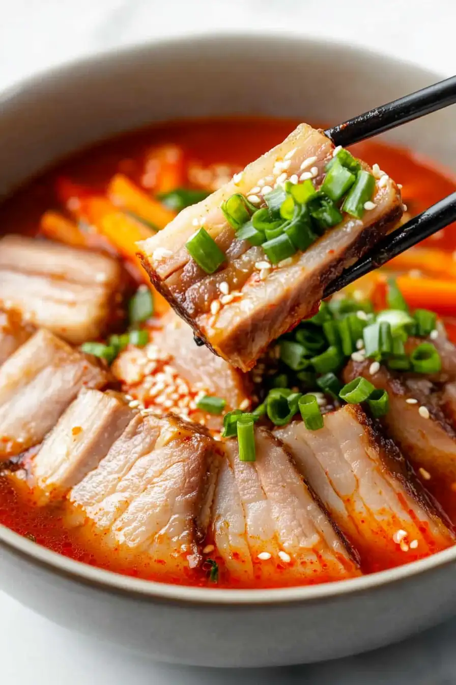 Quick Pork Belly Kimchi Stew