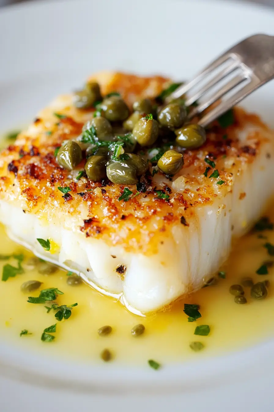 Quick Baked Cod Piccata