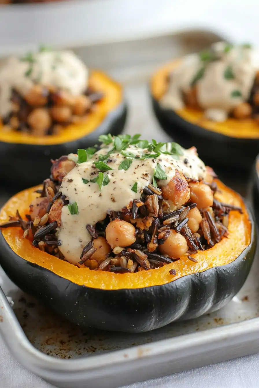 Nutritious Wild Rice Acorn Squash