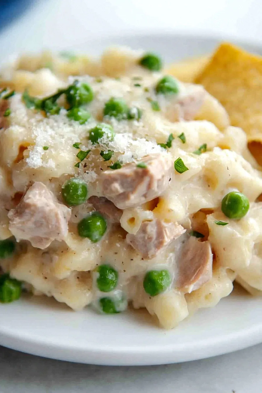 Classic Tuna Noodle Casserole with Potato Chips