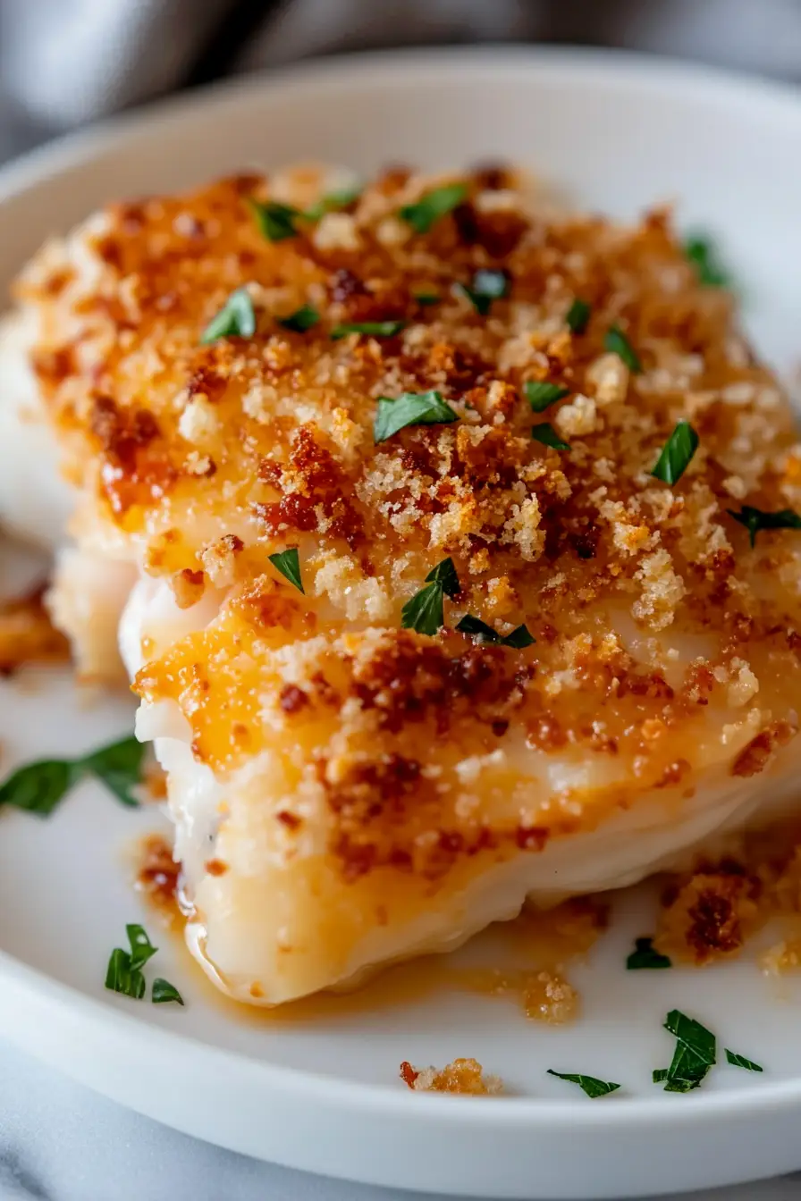Flaky Keto Low Carb Parmesan Baked Cod