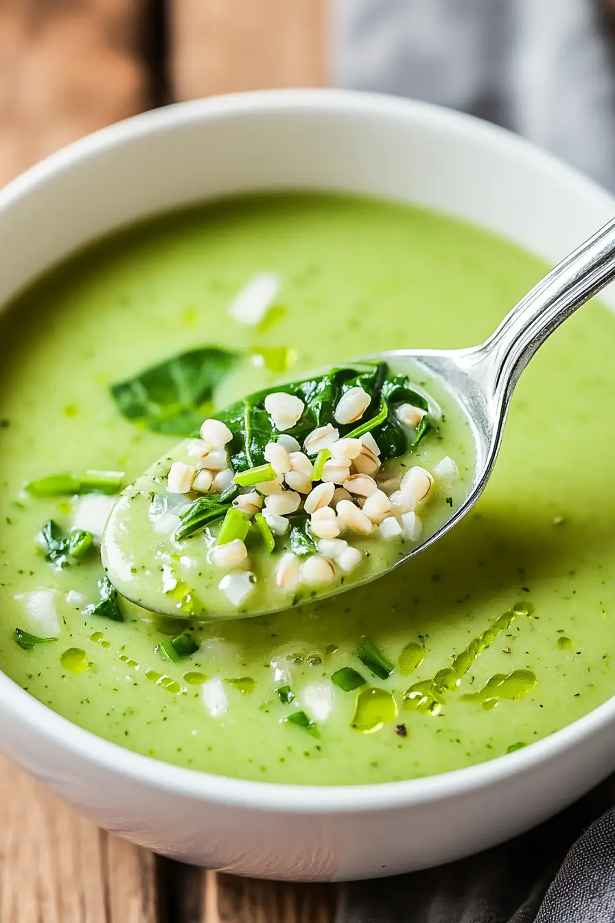 Delicious Spinach Zucchini Soup