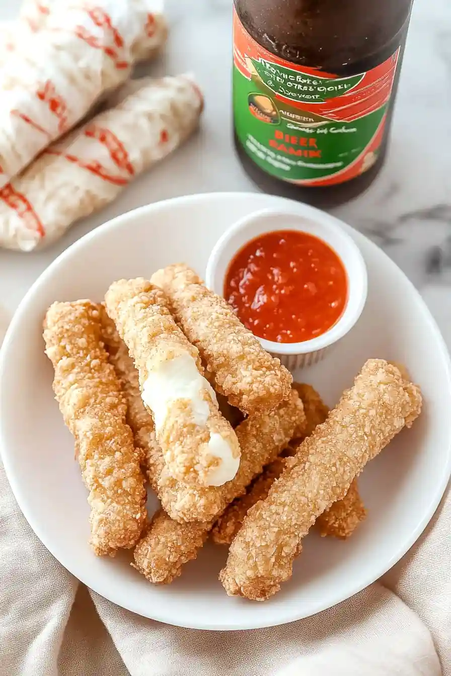Homemade Beer Battered Mozzarella Sticks