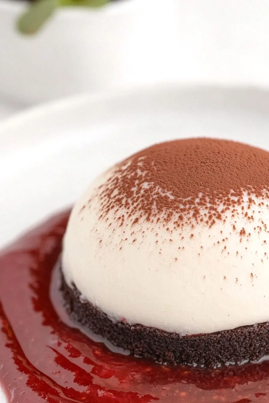 Elegant White Chocolate Mousse Dome