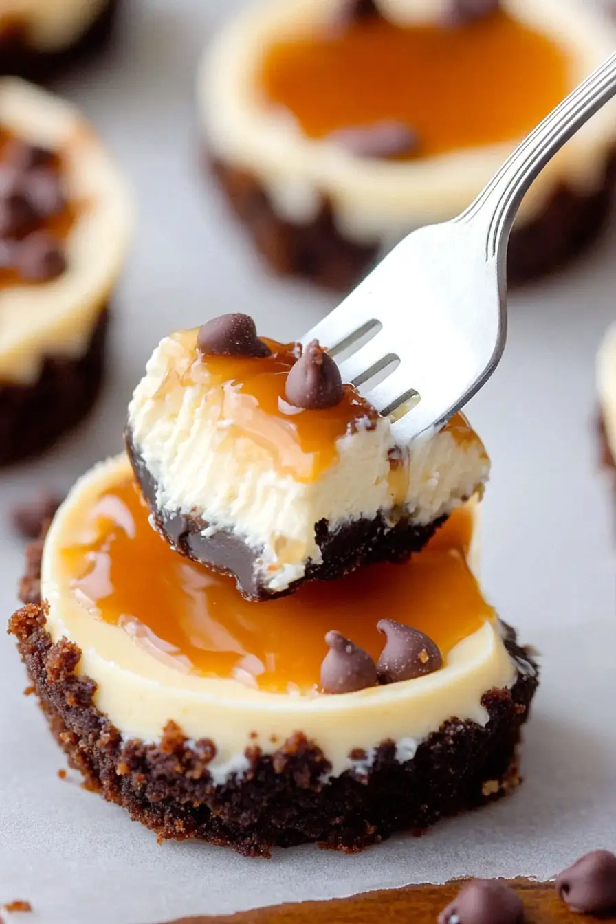 Delicious Mini Salted Caramel Cheesecakes