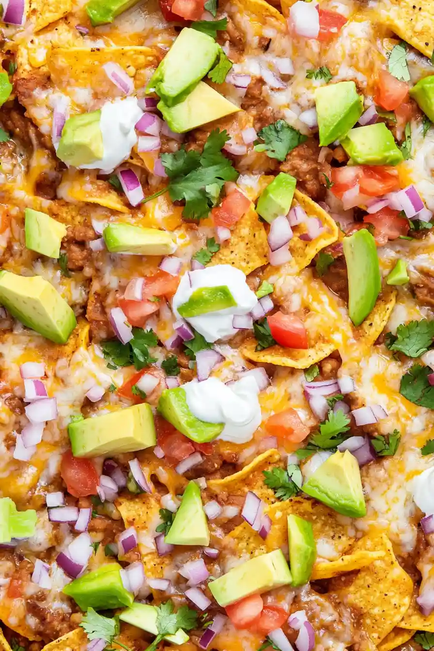 Loaded Nachos with Refried Beans