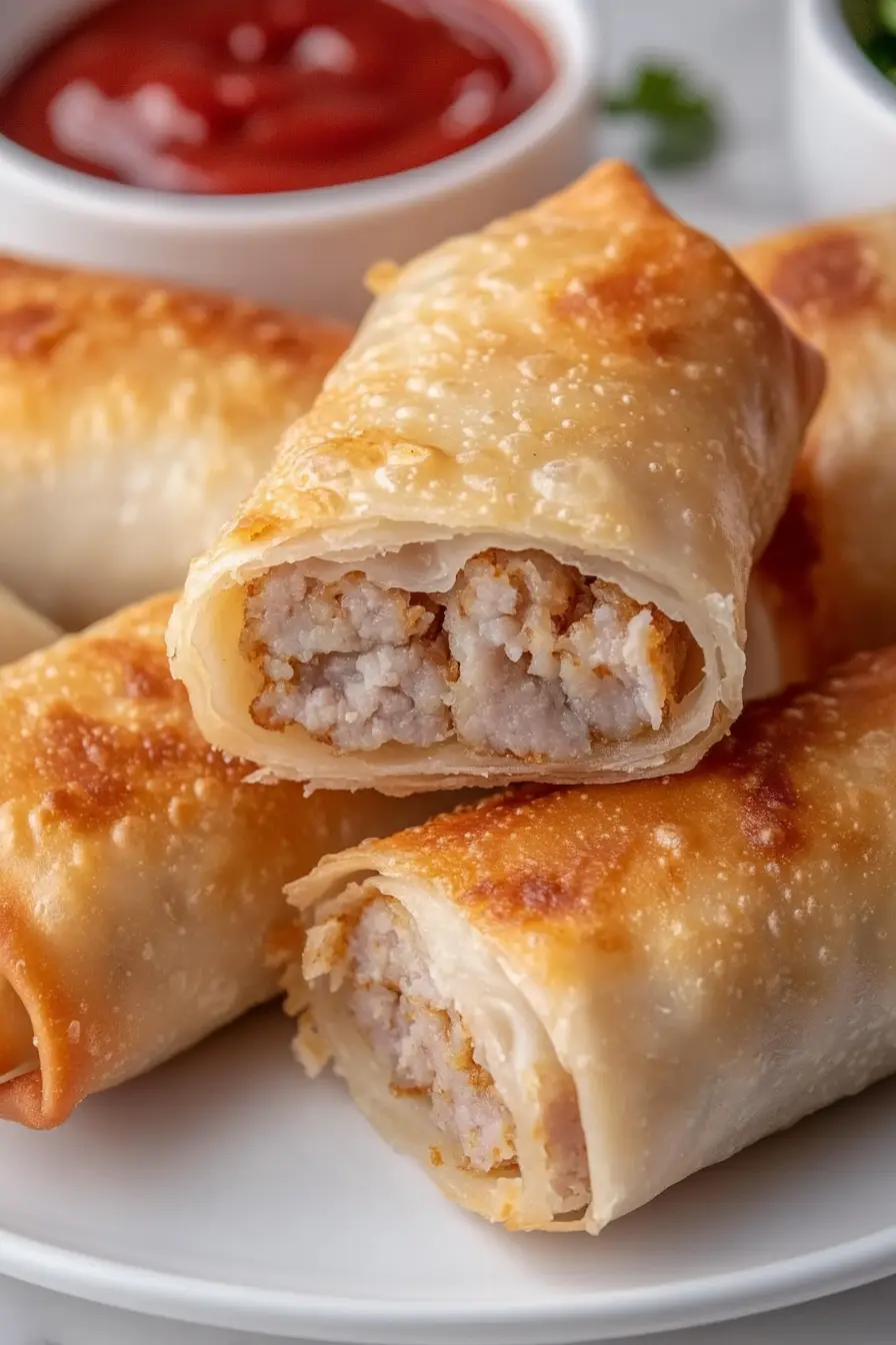 Healthy Pork Sausage Egg Rolls Recipe