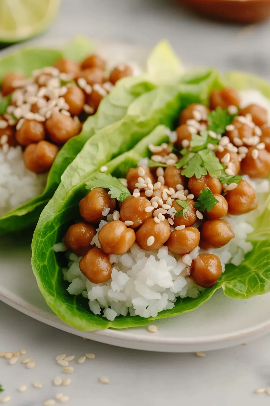 Healthy Chickpea Lettuce Wraps
