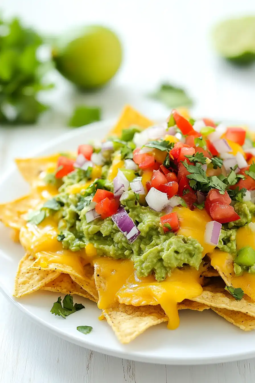 Savory Guacamole Nachos