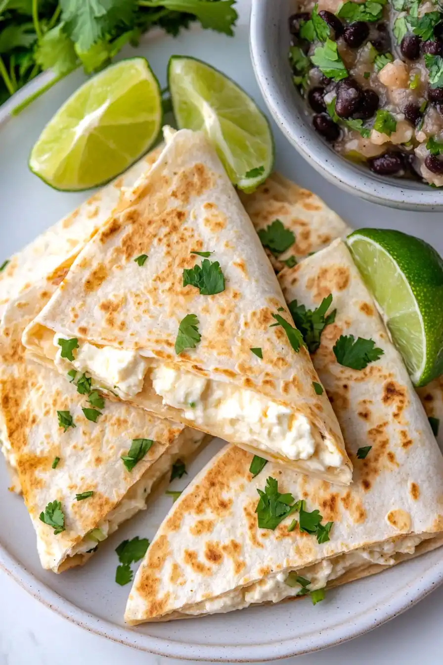 Quick & Easy Cream Cheese Quesadillas