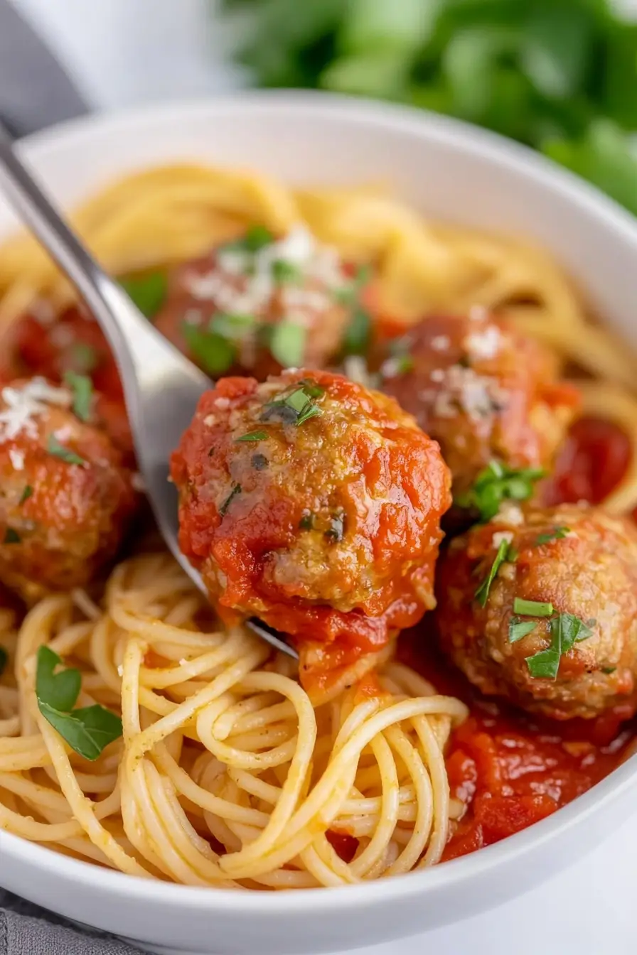 Tasty Healthy Pasta and Meatballs