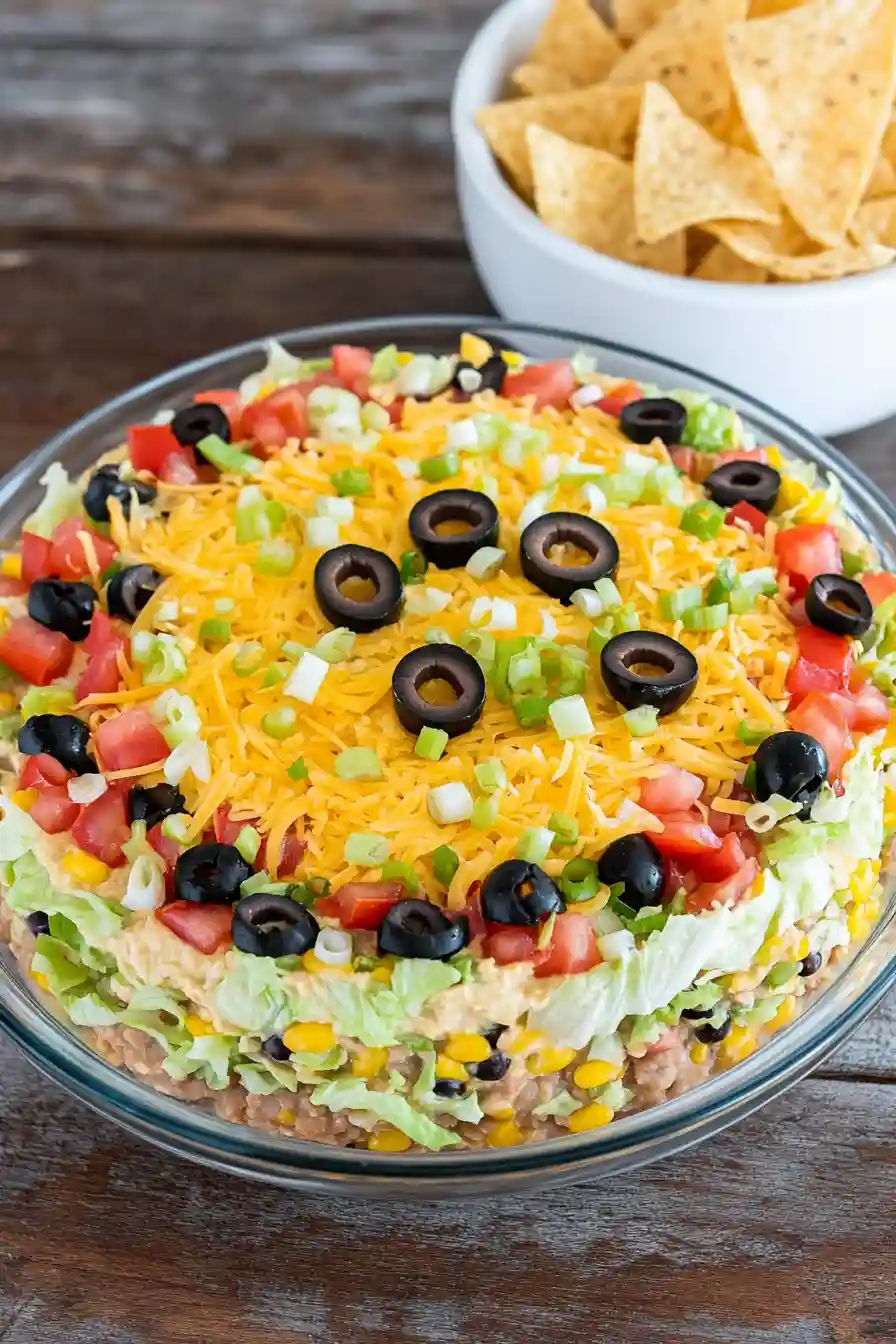Creamy Classic Seven Layer Dip