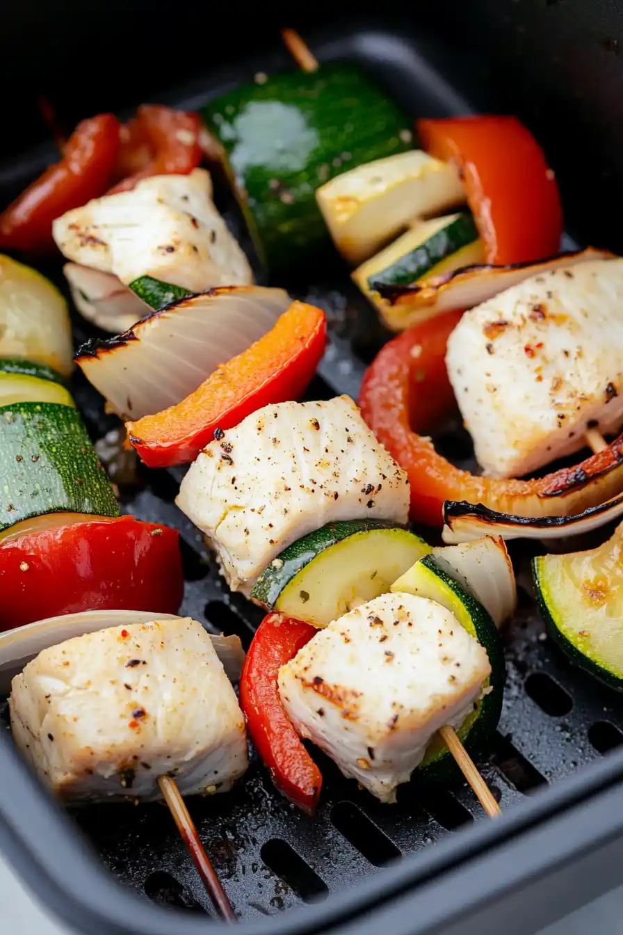 Quick Air Fryer Swordfish Kabobs
