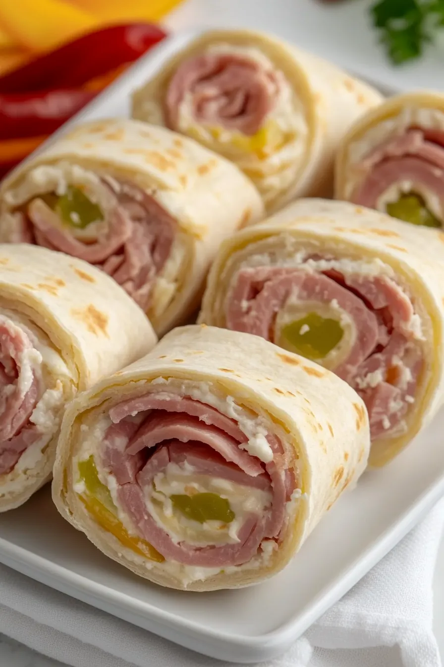 Healthy Italian Tortilla Roll Ups