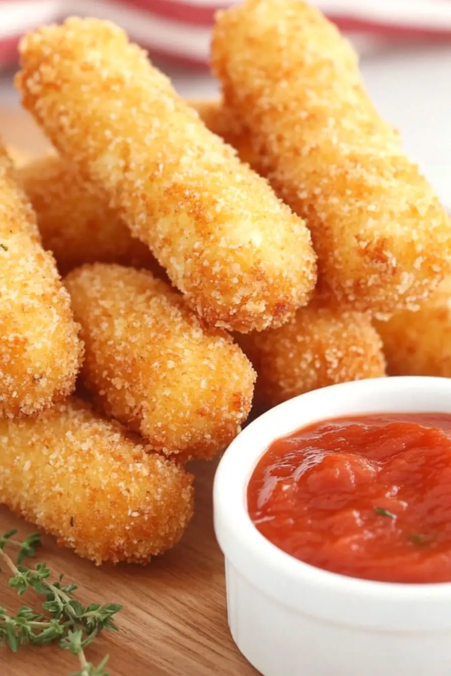 Crispy Deep Fried Mozzarella Sticks