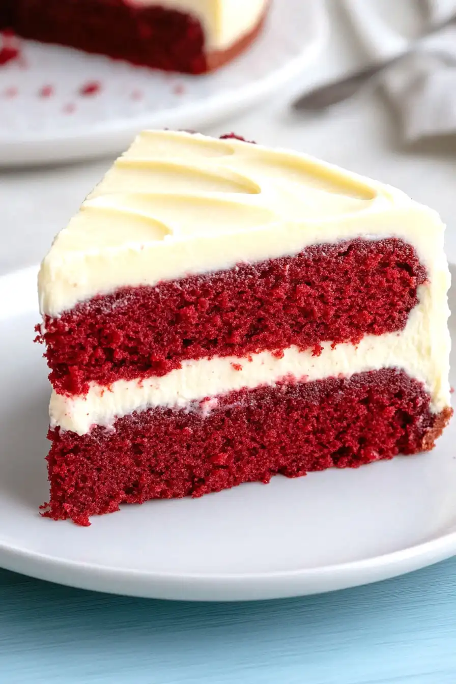 Best Cheesecake Layered Red Velvet Cake