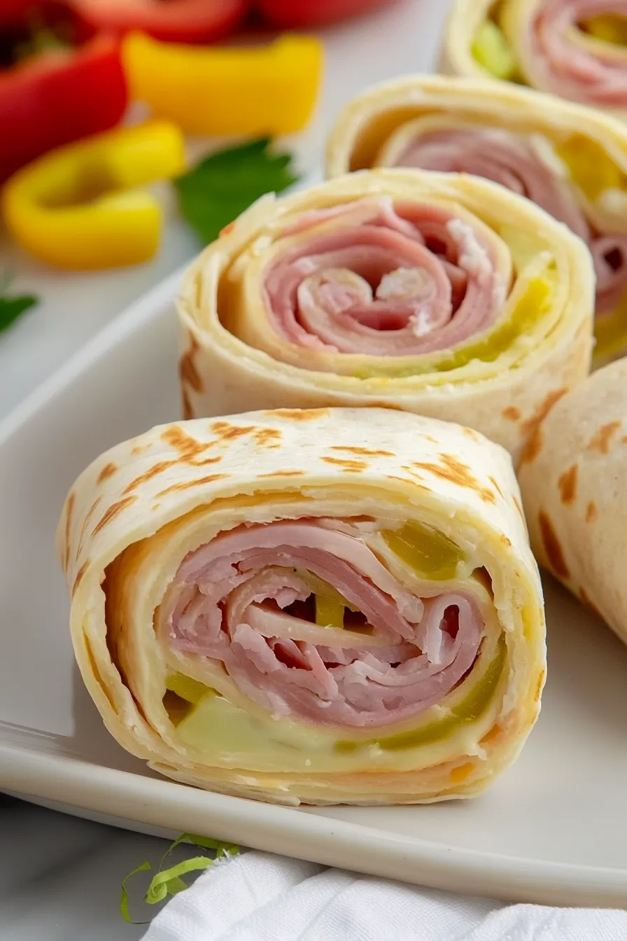 Healthy Italian Tortilla Roll Ups