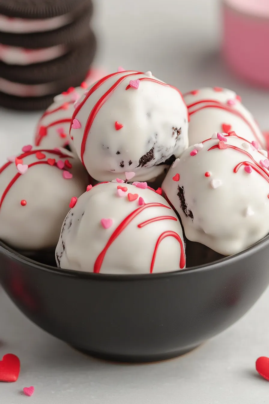 Quick Valentine's Day Oreo Truffles