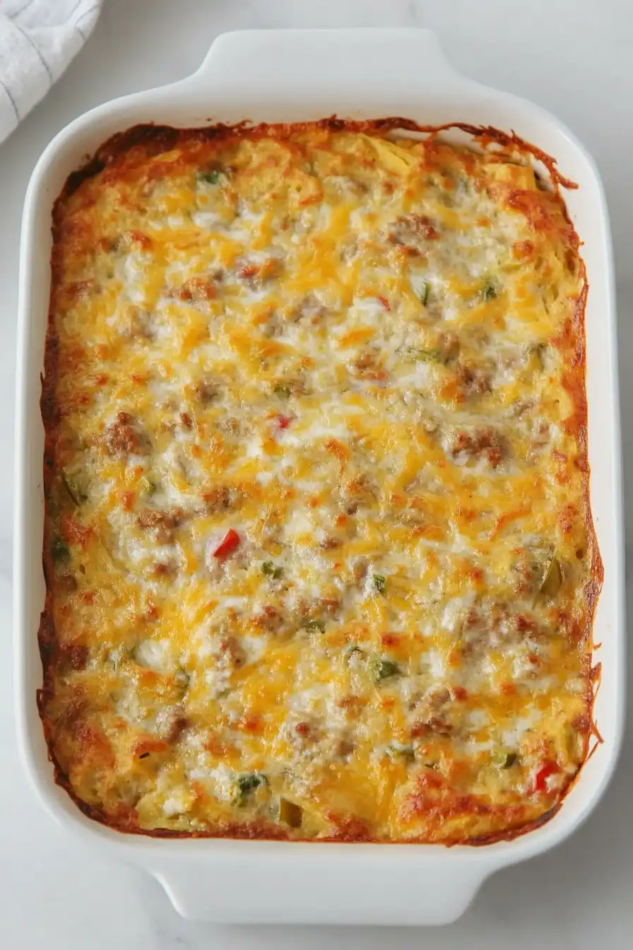 Delicious Pork Sausage Hashbrown Casserole