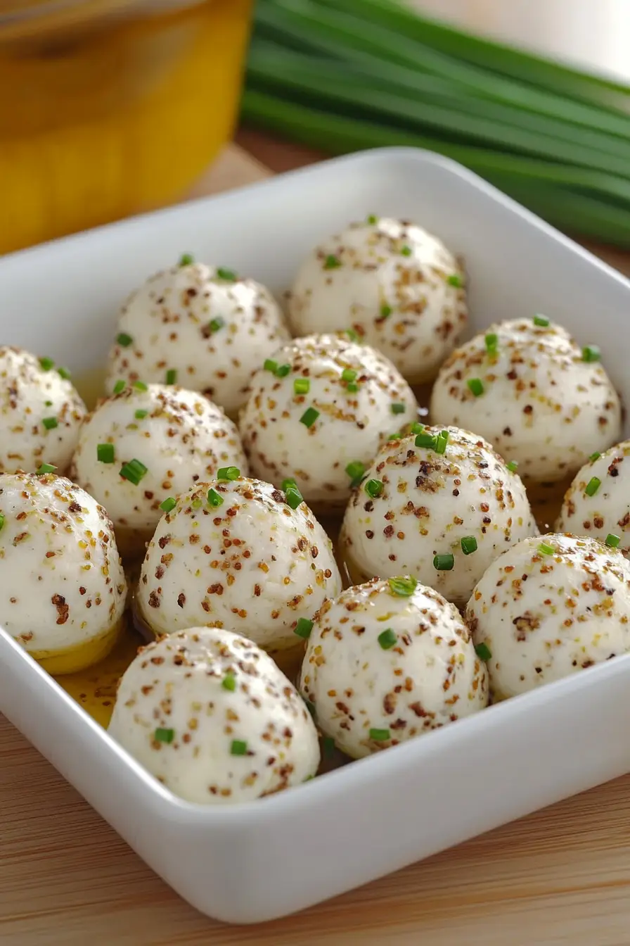 Quick Cream Cheese Balls in Olive Oil