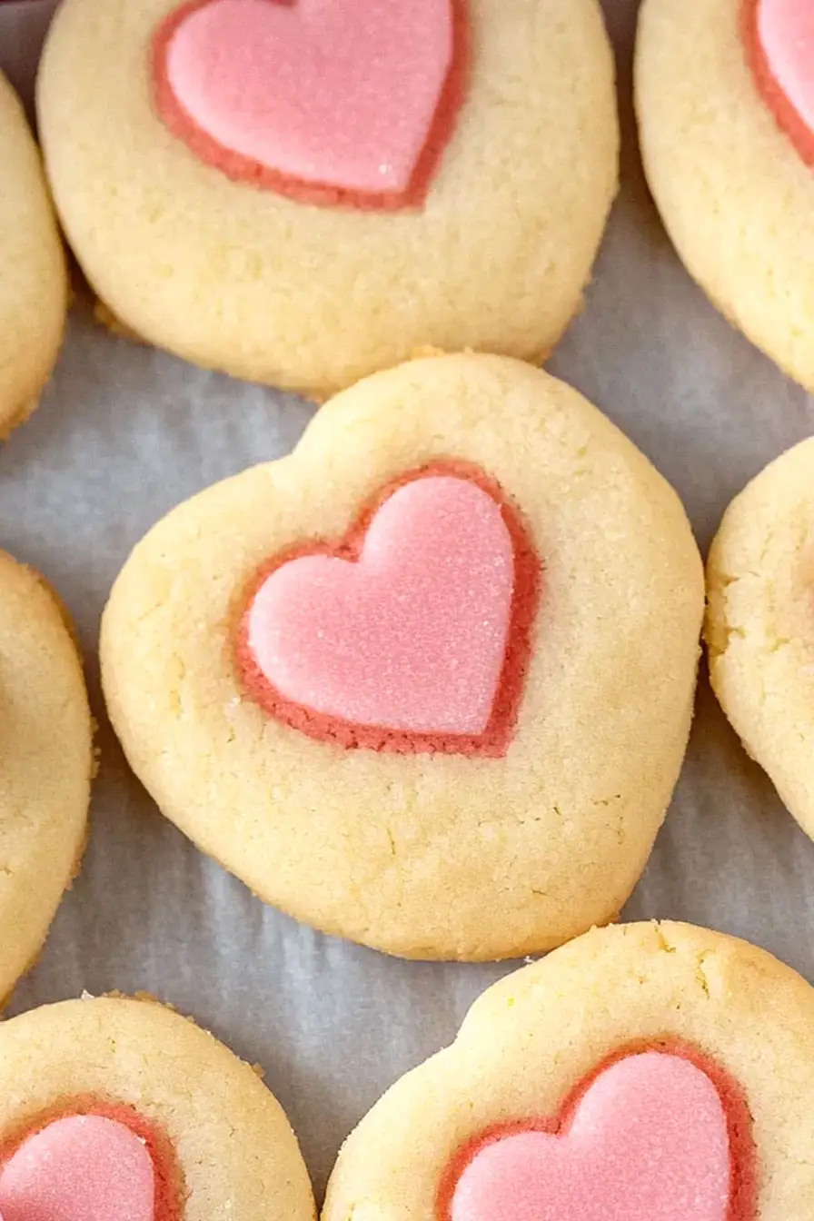 Cute Double Heart Shaped Sugar Cookies
