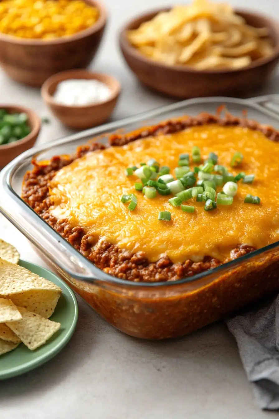 Healthy 5 Layer Cream Cheese Chili Dip