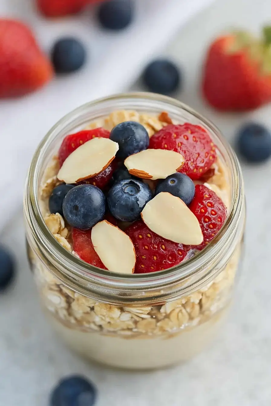 Healthy Overnight Oatmeal in a Jar