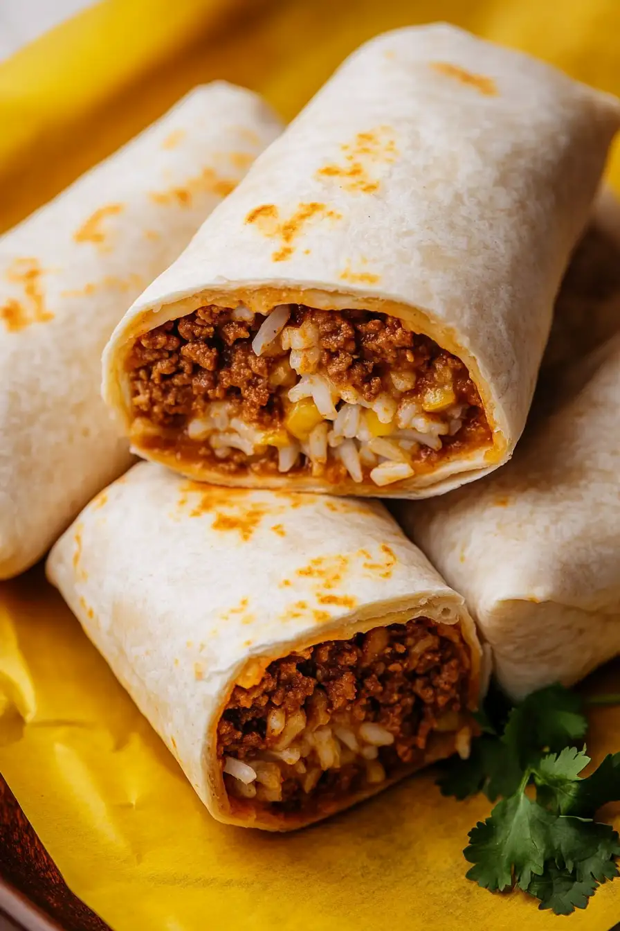 Quick Ground Beef Burritos