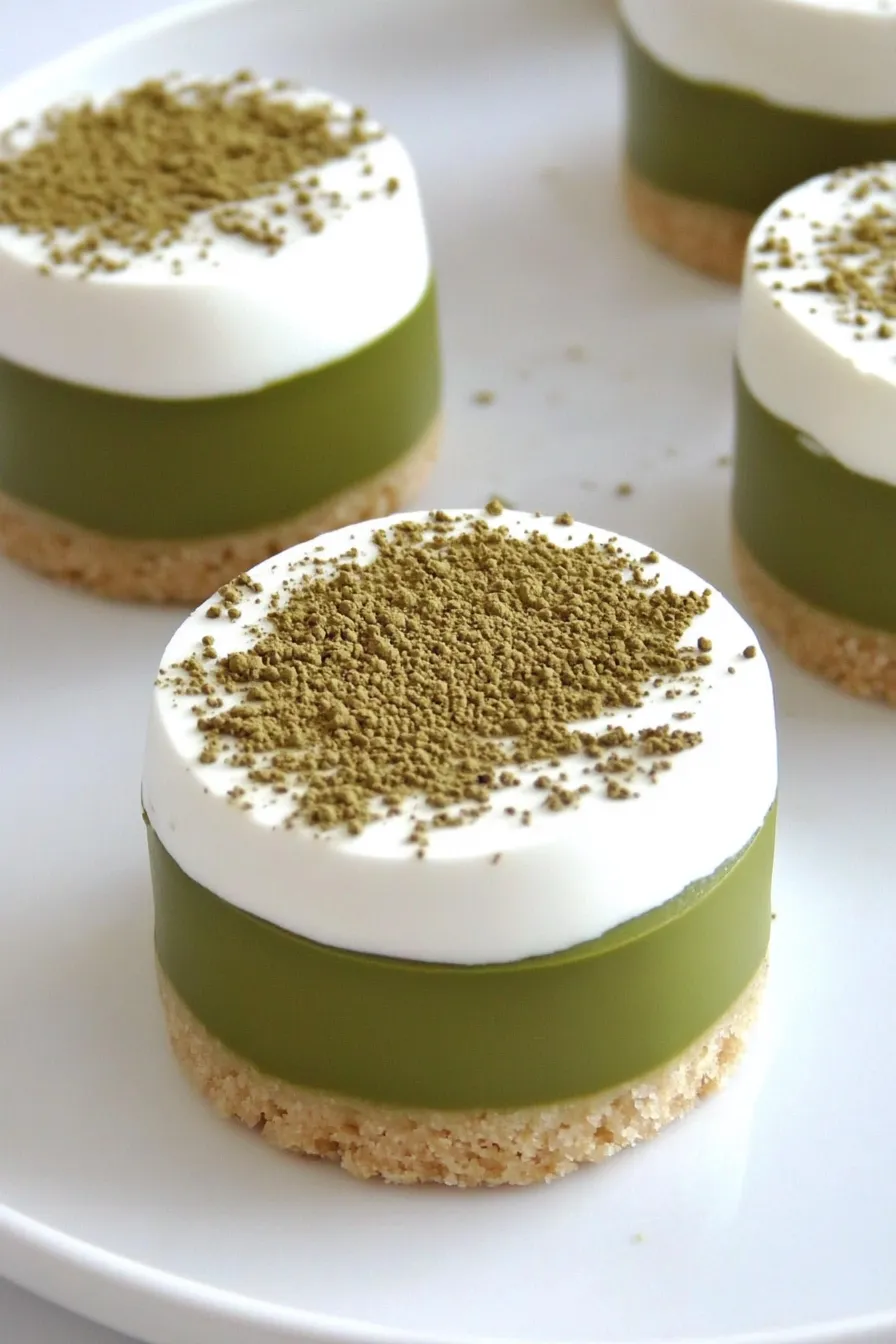 Delicious Mini Matcha Cheesecakes