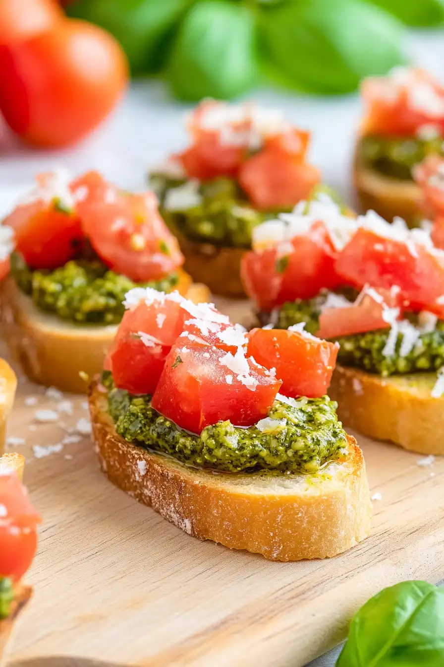 Flavorful Bruschetta with Pesto