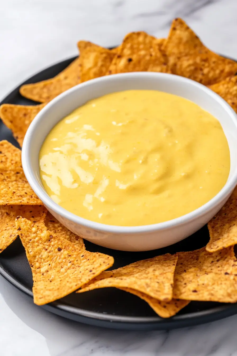 Crispy Nachos with Cheese Sauce