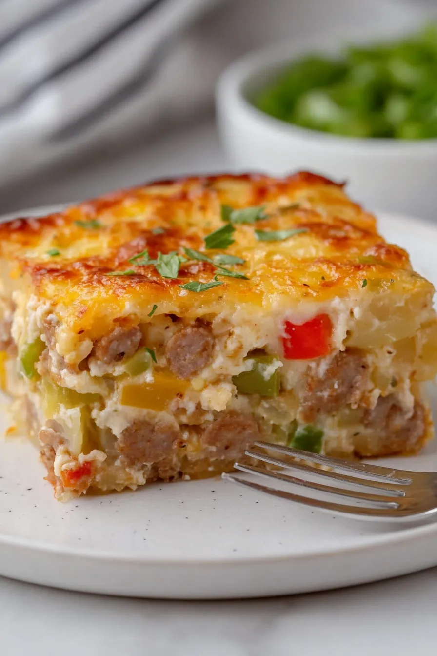 Delicious Pork Sausage Hashbrown Casserole