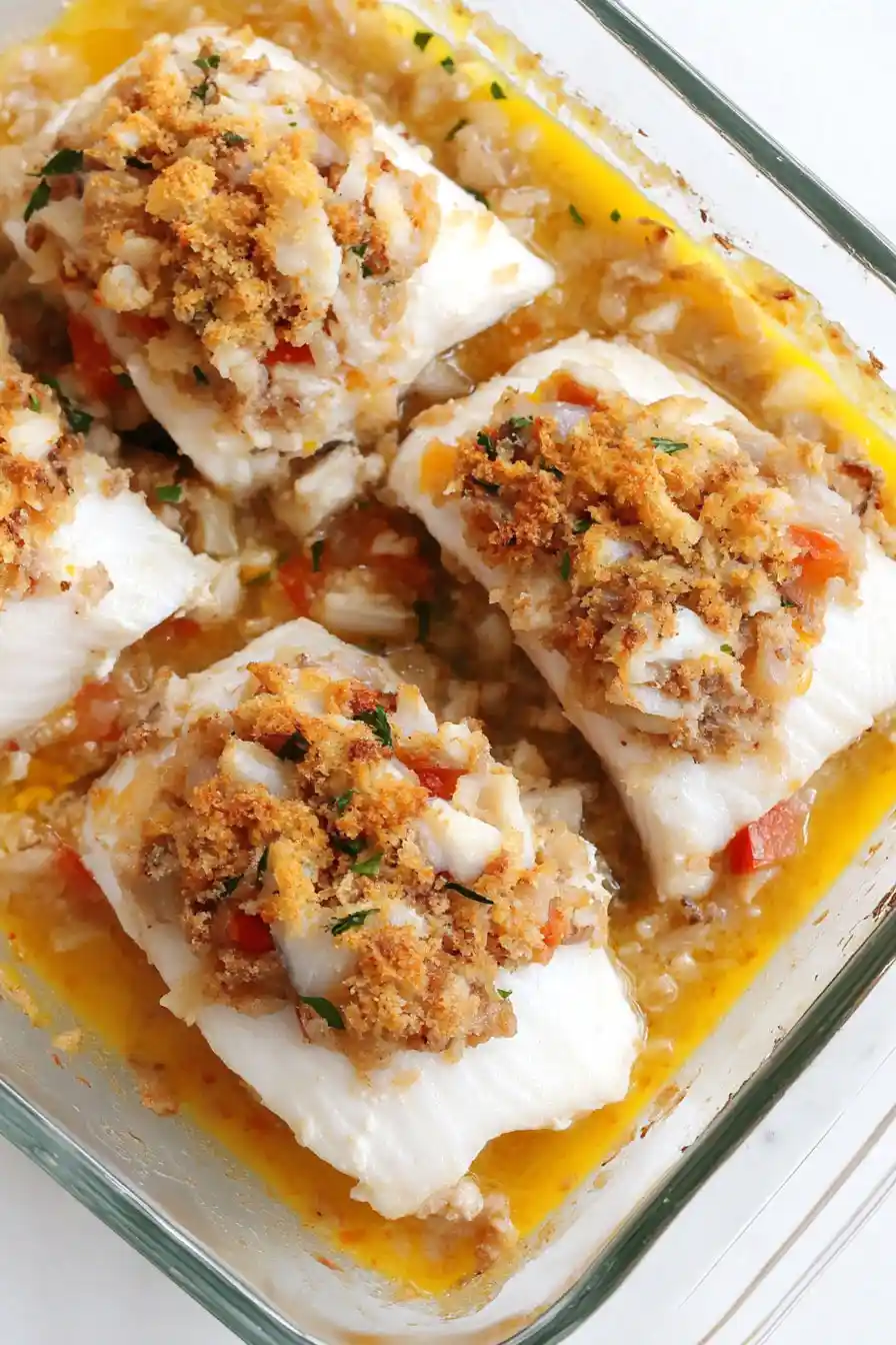 Delicious Haddock with Crabmeat Stuffing