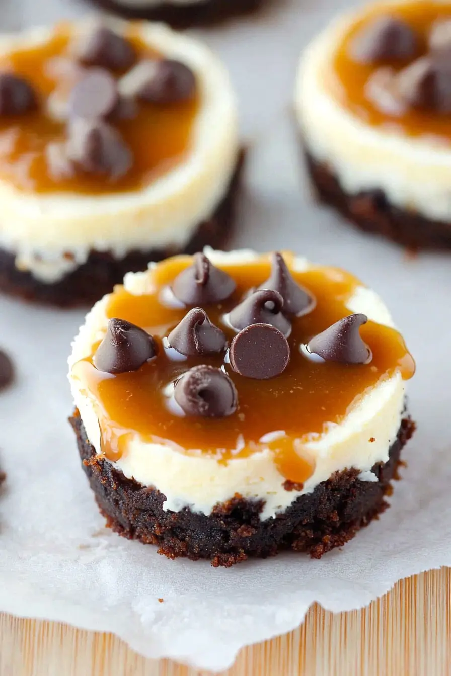 Delicious Mini Salted Caramel Cheesecakes