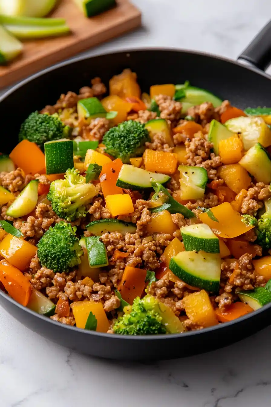 Savory Ground Turkey and Vegetable Stir Fry