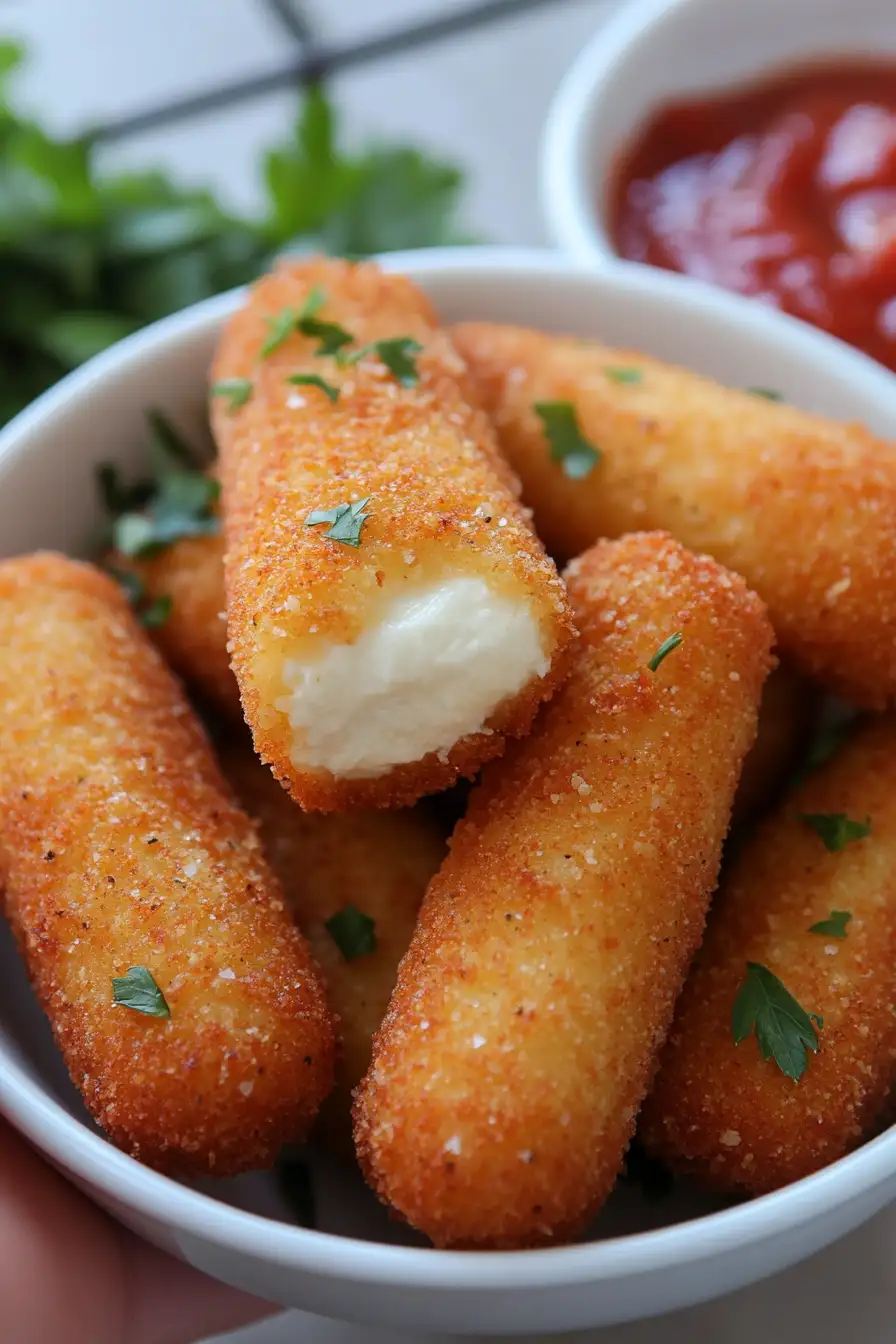 Healthy Mozzarella Sticks with String Cheese