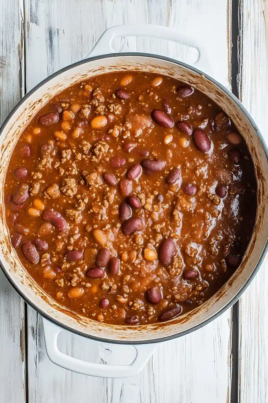 Hearty Ground Beef and Sausage Chili