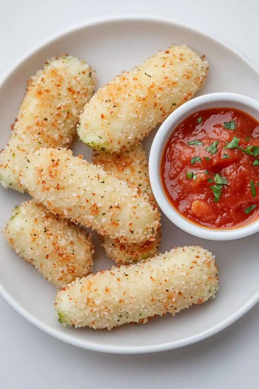 Quick Zucchini Mozzarella Sticks