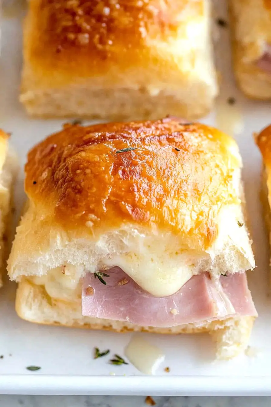 Juicy Ham and Provolone Cheese Sliders