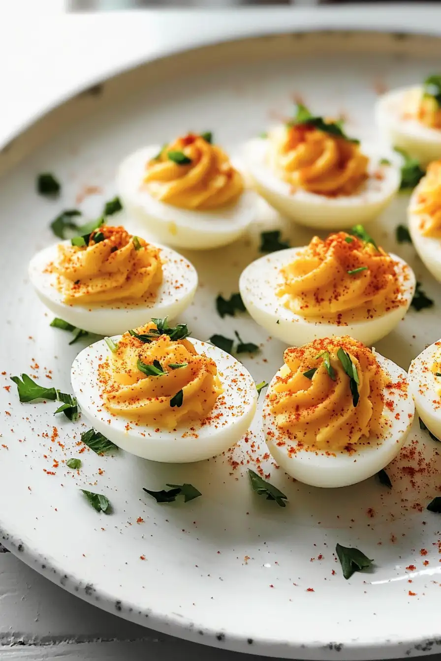 Savory Vegan Deviled Eggs