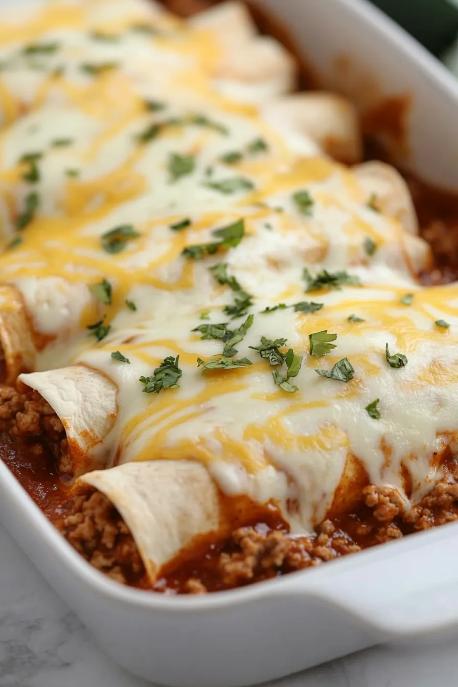 Easy Enchilada Style Burritos