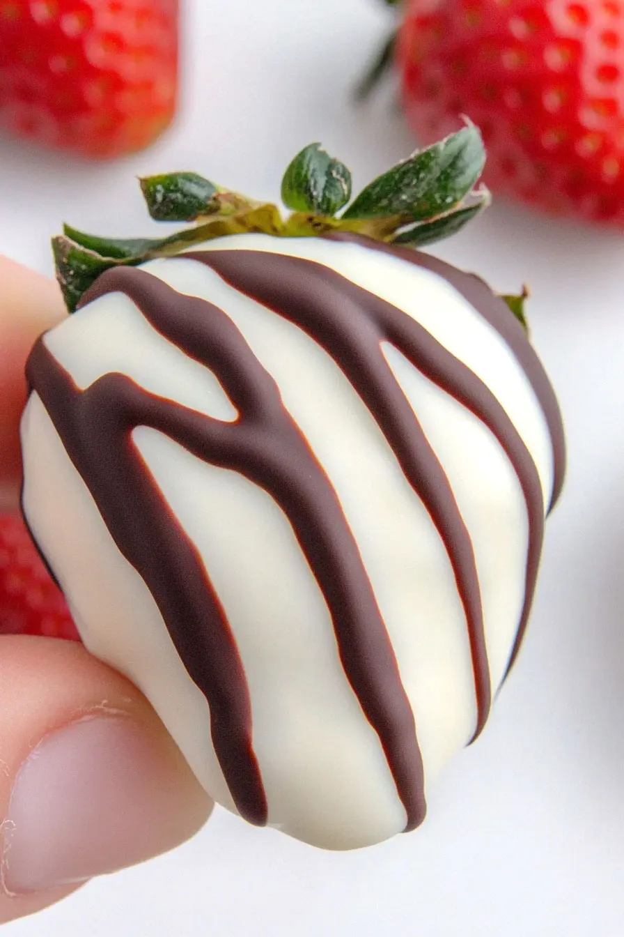 Zebra Print Chocolate Covered Strawberries