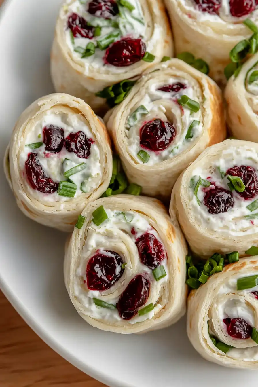 Healthy Cranberry Tortilla Roll Ups